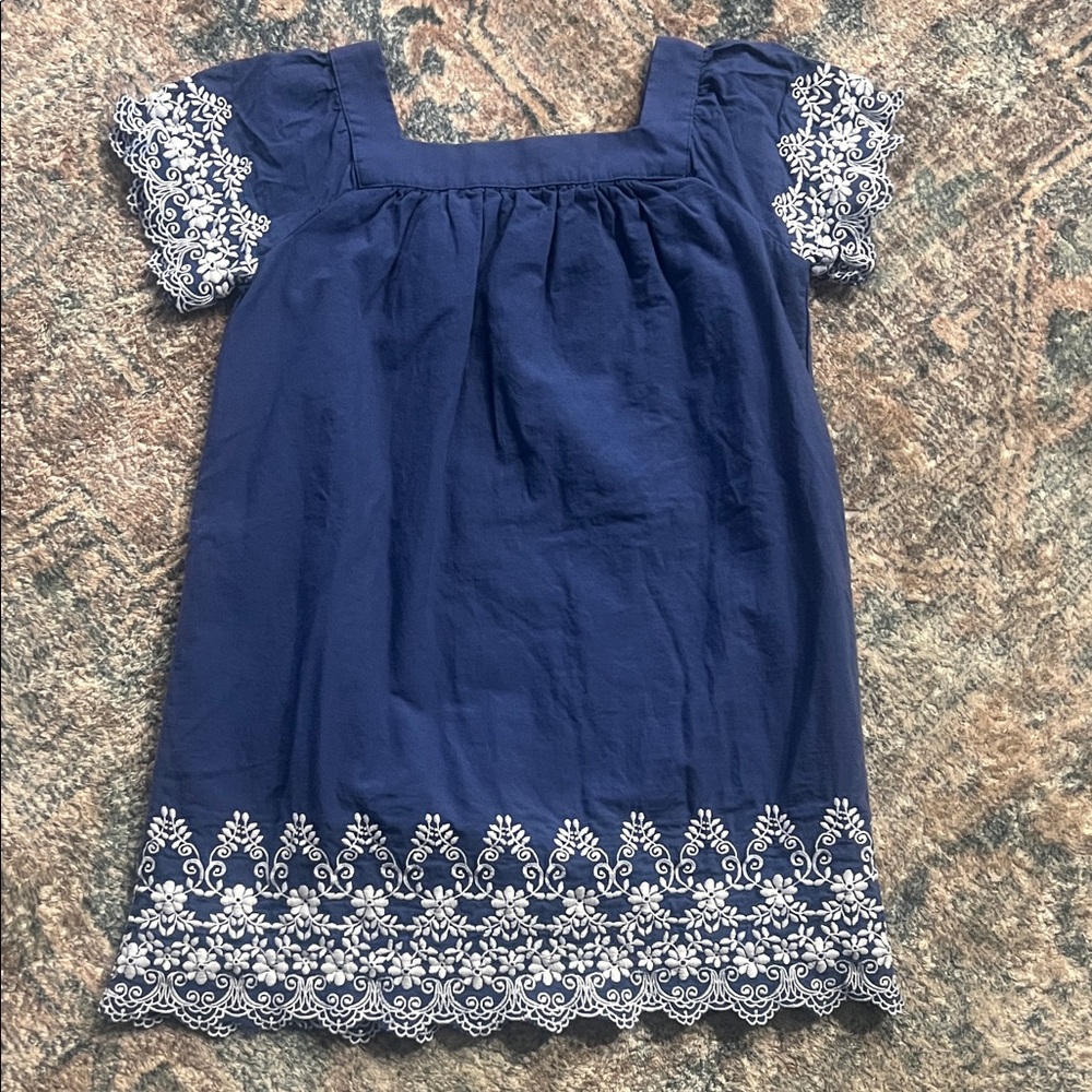 Elegant Kids Dress with White Floral Accents